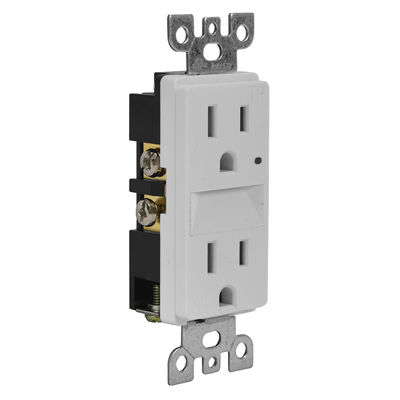 Warm White Night Light USB Outlet Wall Mounted USB Plug Sockets Plug In 15A 125V AC 60Hz