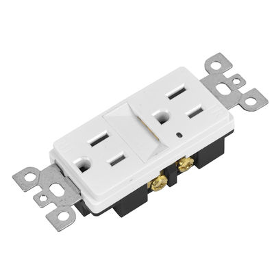 Warm White Night Light USB Outlet Wall Mounted USB Plug Sockets Plug In 15A 125V AC 60Hz