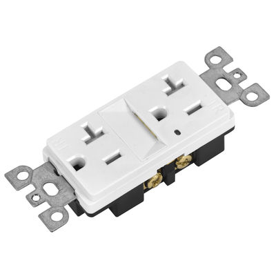 ETL Certified Wall Mounted Electrical Sockets 20A 125V Outlets With Night Light