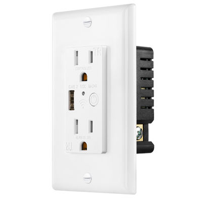 Home Smart Socket Automation Wifi Controlled Power Outlet 15A 125V