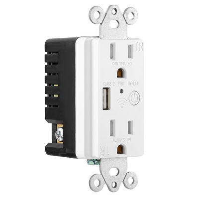 Home Smart Socket Automation Wifi Controlled Power Outlet 15A 125V