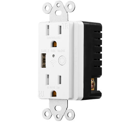 Home Smart Socket Automation Wifi Controlled Power Outlet 15A 125V