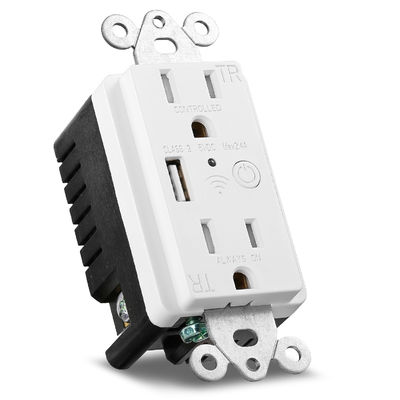 Home Smart Socket Automation Wifi Controlled Power Outlet 15A 125V
