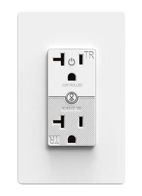 Remote Control Smart Socket 2500W / 125V Smart Wall Outlet With Timer Function