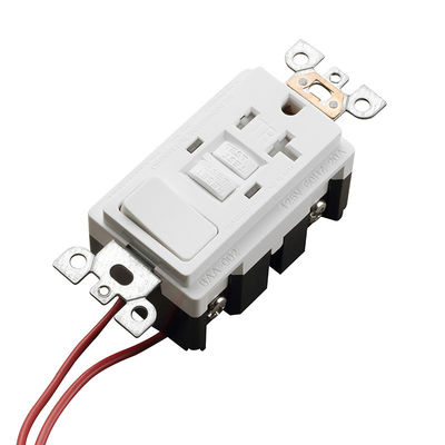 20A GFCI Electrical Outlet Kitchen / Washing Room Applied Socket With Light Switch