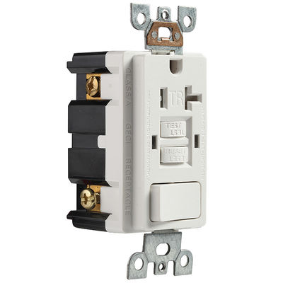20A GFCI Electrical Outlet Kitchen / Washing Room Applied Socket With Light Switch
