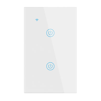 Convenient Control Smart Wifi Switch 110V - 250V AC 2 Gang Smart Switch No Neutral