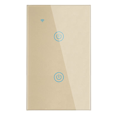 Convenient Control Smart Wifi Switch 110V - 250V AC 2 Gang Smart Switch No Neutral