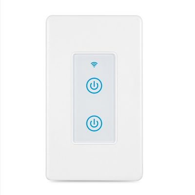 110V - 250V Smart Wifi Switch Single Pole Voice Control Switch 600W*2 Max Load Capacity
