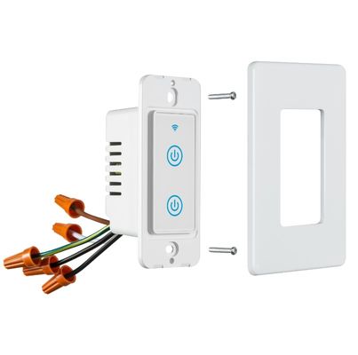 110V - 250V Smart Wifi Switch Single Pole Voice Control Switch 600W*2 Max Load Capacity