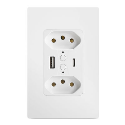 Annatel Tuya Wifi Socket 110V - 240V Brazilian Wall Outlet With USB And Type C Socket