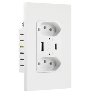 Annatel Tuya Wifi Socket 110V - 240V Brazilian Wall Outlet With USB And Type C Socket