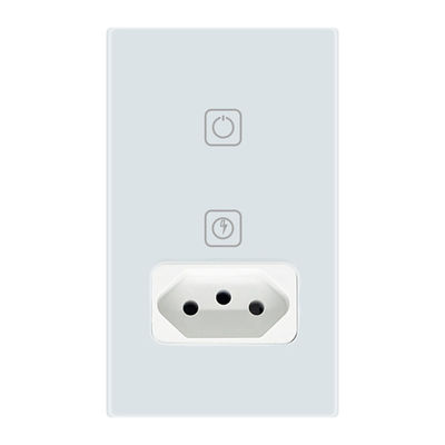 Fireproof Brazilian Power Socket ABS 1 Gang Wifi Switch Socket App Control 10A For Home
