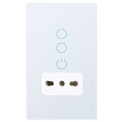 10A Italian Wall Socket 50Hz / 60Hz 2 Gang Wifi Switch With Socket