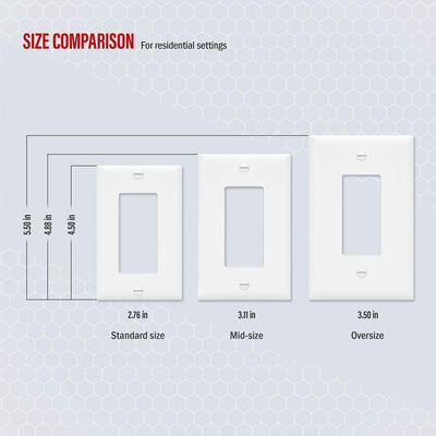 Screw Holes Switch Plate Covers Glossy Light Switch Plates Rectangular