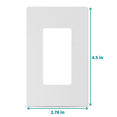Rectangular Switch Wall Plate Plastic 1 Gang Wall Plate Screwless Matte Finished