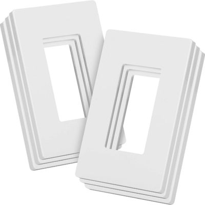 Rectangular Switch Wall Plate Plastic 1 Gang Wall Plate Screwless Matte Finished