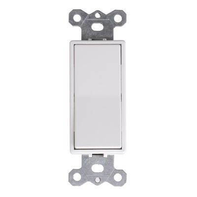 Wall Mounted Single Pole Decora Switch 60Hz Decora Rocker Switch 120V