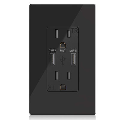 Tamper Resistant Fast Charging USB Socket Wall Mounted 15A 120V Outlet