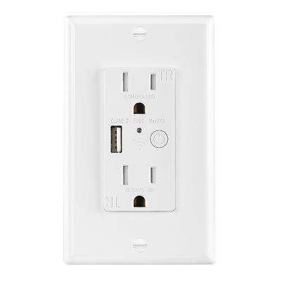 Home Smart Socket Automation Wifi Controlled Power Outlet 15A 125V