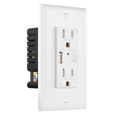 Home Smart Socket Automation Wifi Controlled Power Outlet 15A 125V