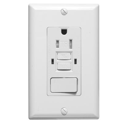 Tamper Resistant GFCI Receptacles 15A Self Grounding Electrical Outlets With LED Indicator