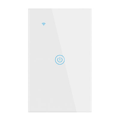 Single Pole 1 Gang Smart Switch Touch Glass Smart Switch Wall Mounted 10A