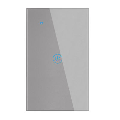 Single Pole 1 Gang Smart Switch Touch Glass Smart Switch Wall Mounted 10A