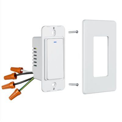 110V - 250V Wall Mounted Smart Switch 10A Wireless Smart Switches For IOS / Android Devices