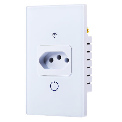 100V - 240V Brazilian Power Socket Wireless Tuya Wall Socket 20A
