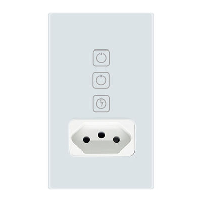 ABS Brazilian Power Socket WiFi Connected 2 Gang Wall Outlet Fireproof