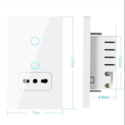 Residential Italian Wall Outlet 10A 1 Gang Switch Socket Customized
